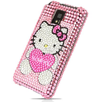 PINK HELLO KITTY CRYSTAL BLING CASE FOR LG OPTIMUS 2X  