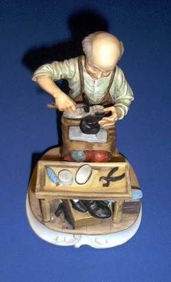 Lefton Cobbler Shoemaker Porcelain Figurine Free US Sh  