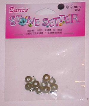 5mm Pronged BEAD BACKINGS can b used w Bedazzler 16pc  