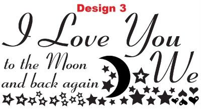 We / I Love You To The Moon Nursery Baby Wall Sticker  