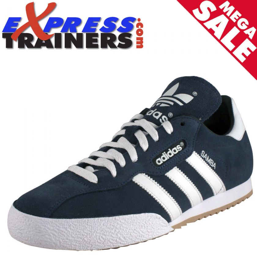 Adidas Mens Samba Super Suede Trainer Navy/White  