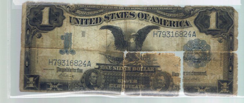 1899 $1 Silver Certificate, BLUE SEAL, Elliott & White  