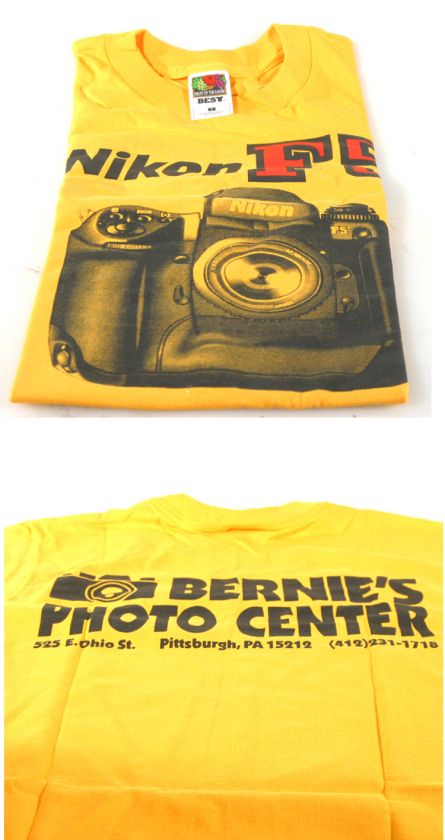   the t shirt advertises bernies photo center good condition sold as is