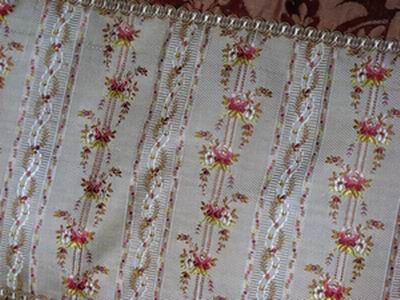 Antique Petite Roses Silk Brocade Pillow  