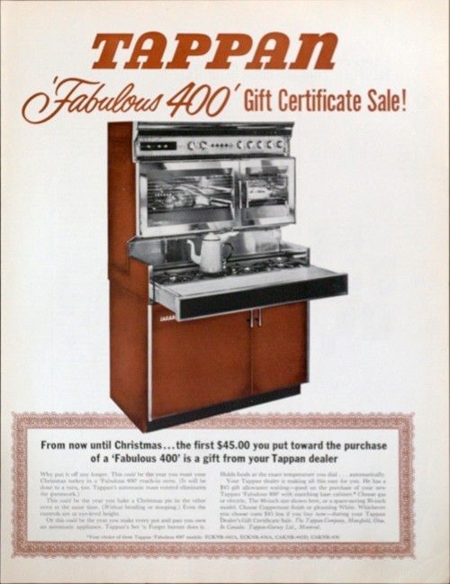 1963 Tappan Fabulous 400 vintage ad  