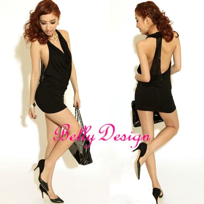 Luxurious Blingbling Backless Party Club Cocktail Dress  