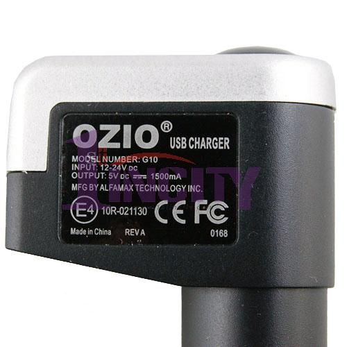 OZIO Car CHARGER DC DC 5V 1500mA GPS 3G PHONE IPOD PSP  