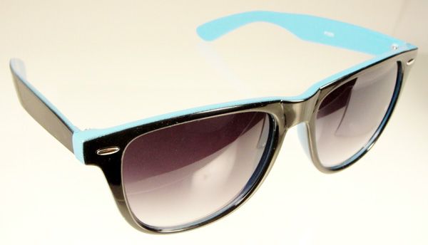 BOARDWALK 50s 80s Wayfarer Style SUNGLASSES Black Blue  