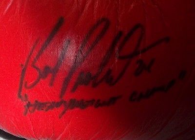 DETROIT RED WINGS BOB PROBERT AUTO AUTOGRAPHED SIGNED EVERLAST BOXING 