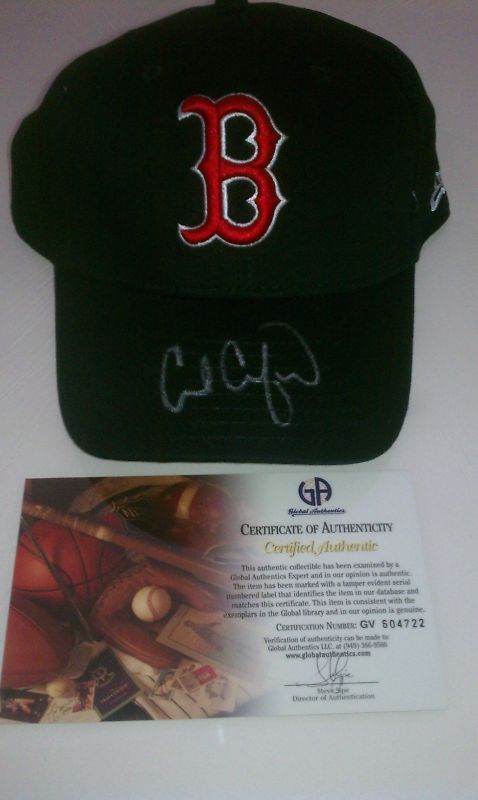 Carl Crawford Signed Boston Red Sox Baseball Hat Cap  