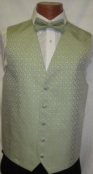 After Six Kiwi Green Melrose Fullback Vest & Bow Tie  