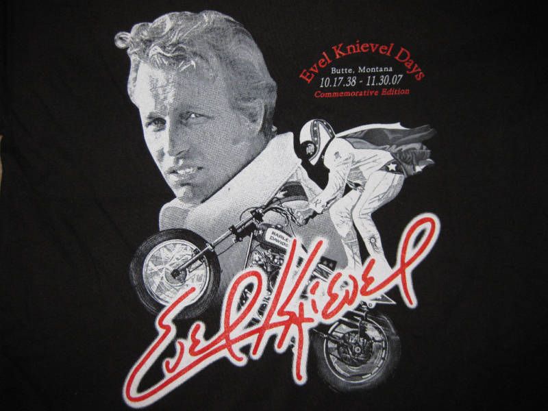 Evel Knievel Commemorative Concert style T Shirts  