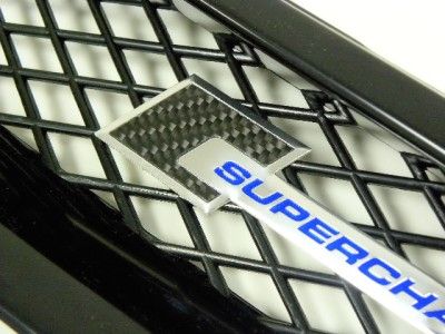   Blue SUPERCHARGED Carbon Fiber Emblems ( Auction is For 2 Emblems