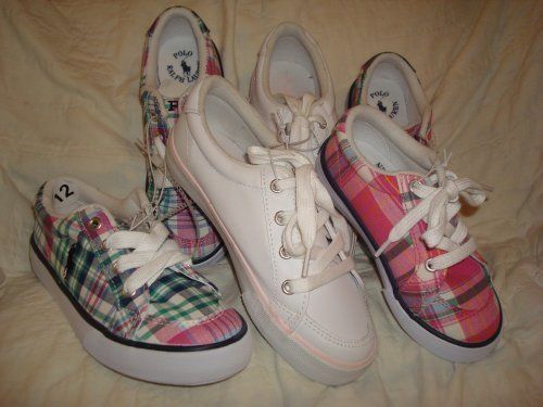 NEW Polo Ralph Lauren Brisbane Girls Sneakers FREE SHIP  