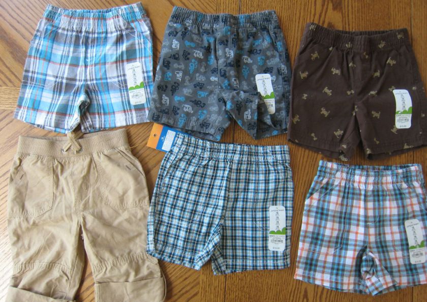 NEW 18 month Boy Summer Clothes 5 Shorts Lot + pants $68 NWT Jumping 