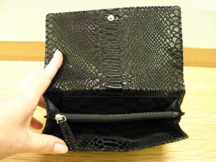 NEW MICHAEL KORS BROOKVILLE CARRYALL WALLET PYTHON BLAK  