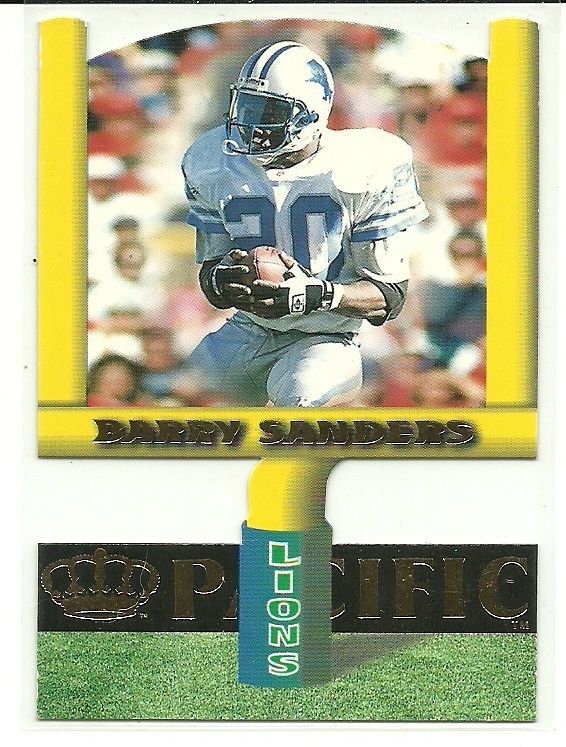 1996 PACIFIC, BARRY SANDERS DIE CUT, CARD # Z 9, RARE CARD  