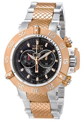 Invicta Mens 4697 Subaqua Noma III Black Dial Chronograph Two Tone 