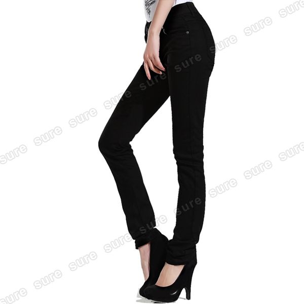 Pastel Candy Color Cigarette Trousers Skinny Jeans Silmming Stretch 