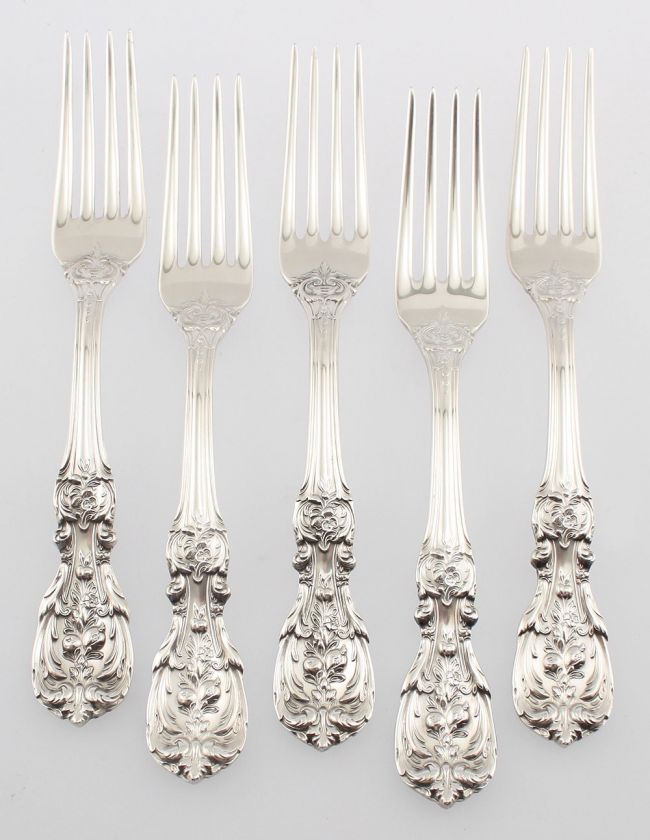 5pc Lot Sterling Silver Forks Francis I Reed and Barton  