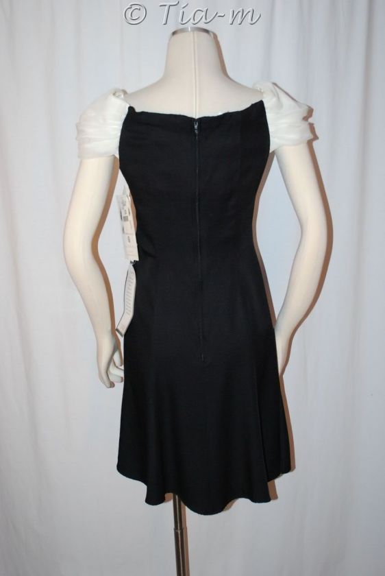 SCOTT McCLINTOCK BLK/WHT COCKTAIL DRESS SZ 10 NWT $158  