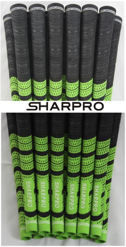 SHARPRO Dual Compound Golf Grips Pride Green Std.  