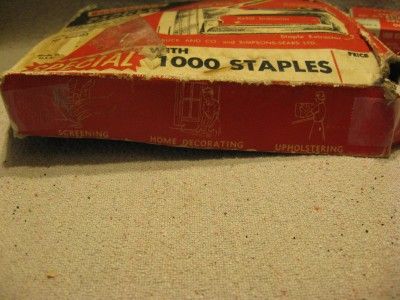 VTG Craftsman Staple Tacker Gun with Box Staples 407 S  