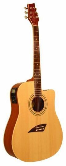 Kona Gold Spruce Acoustic Electric Dreadnought Guitar  