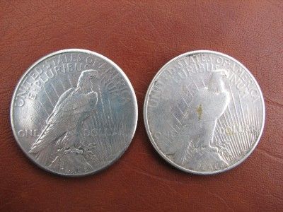 PEACE DOLLARS 1926 & 1926 S LOT OF 2 90% SILVER COINS  