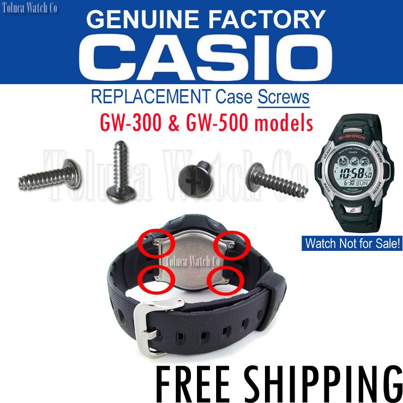 Casio G SHOCK GW 300 GW 500 GW 500A Case Back Screws  