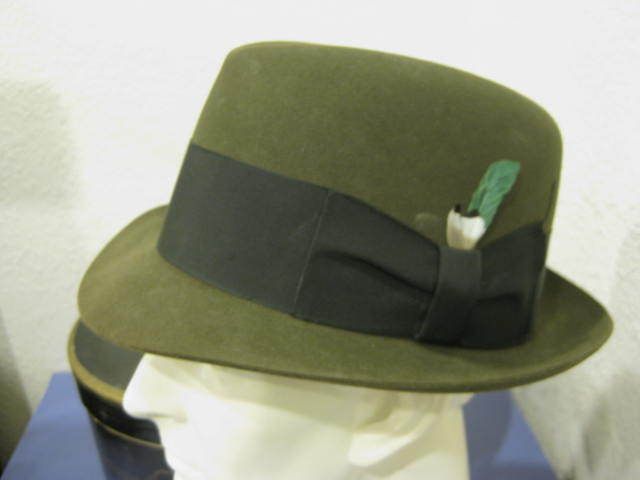 vtg Littler Cavanagh Mens Stingy Brim Pork Pie Madmen style Hat w/ box 