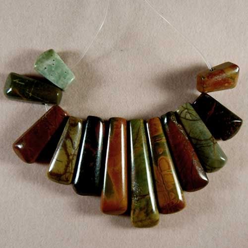 12pcs multi color picasso jasper pendant bead sone i0525  