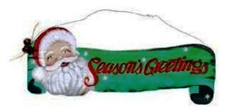 Seasons Greetings * LARGE Canvas Banner* Sleigh Bells  