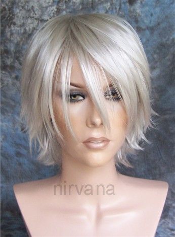 Womens/Womans Silver Grey Short Wig/Wigs UK  