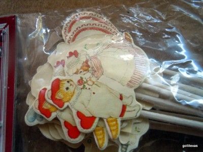 Vintage Kitty Cucumber Party Picks Valentines New in Package  