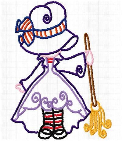 HALLOWEEN SUNBONNET EMBROIDERY MACHINE DESIGNS  