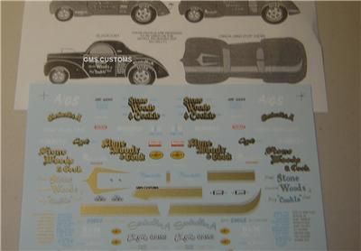 DECAL STONE, WOODS, COOK WILLYS BLUE/BLACK DOUBLE 1/25  