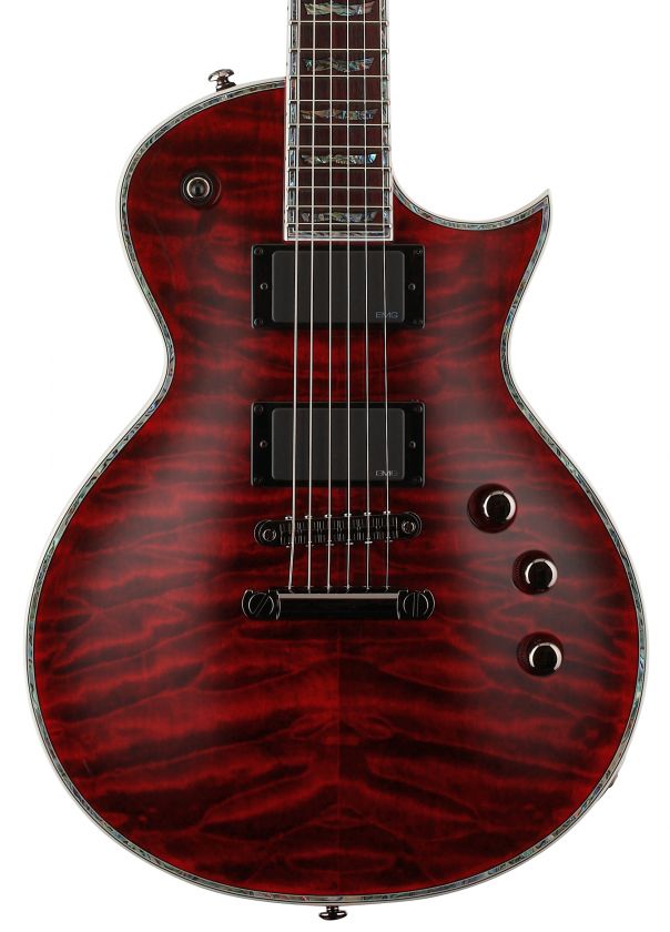 ESP LTD Deluxe EC 1000QM STBC EC 1000 See Thru Black Cherry  