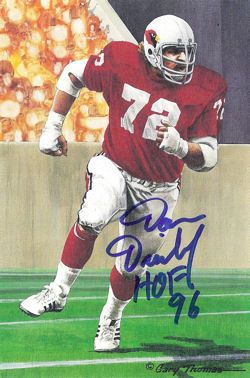 DAN DIERDORF SIGNED ST LOUIS CARDINALS GOAL LINE ART  