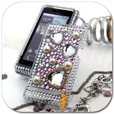 BLING Snap On Hard Case Verizon Motorola Droid 2 A955  