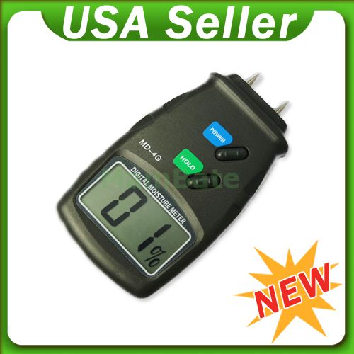 Digital Moisture Wood Firewood Damp Meter Tester 4 Pin  