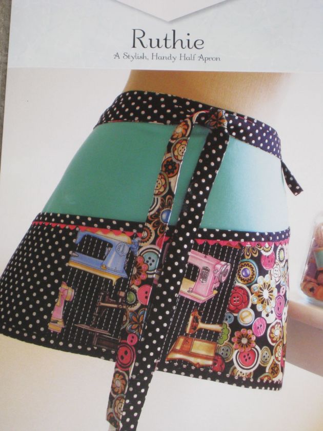 RUTHIE Half Apron Pattern w/ Pockets 22 x 13 Handy  