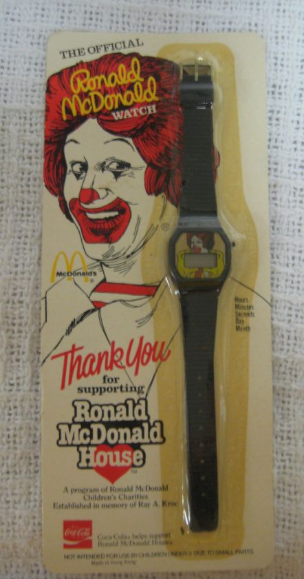 Vtg 1984 Official Ronald McDonald Watch Coca Cola NEW  