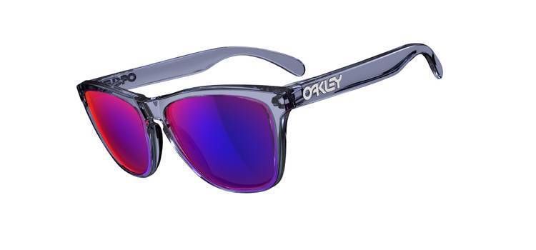 NEW OAKLEY FROGSKINS SUNGLASSES CRYSTAL BLACK/RED IRIDIUM LENS 24 304 