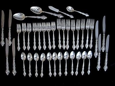   Silverplate WAKEFIELD Deepsilver 40 pc set flatware BEAUTIFUL  