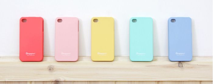   pink)HAPPYMORI Rubber Silicone cute case cover iPhone 4, 4S  