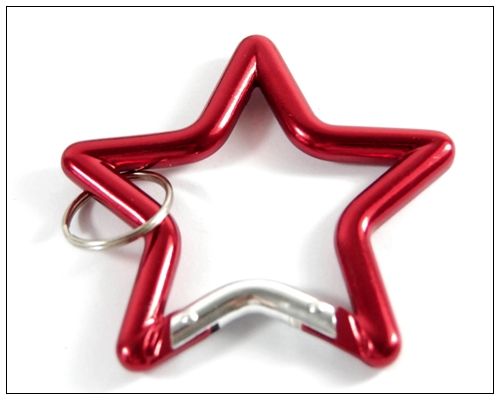 Colorful Star Carabiner Clasp Snap Hook w/Key Chain  