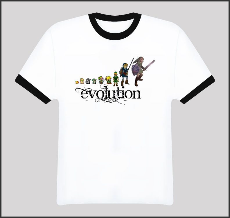 The Evolution of Link Legend of Zelda T Shirt All Sizes  