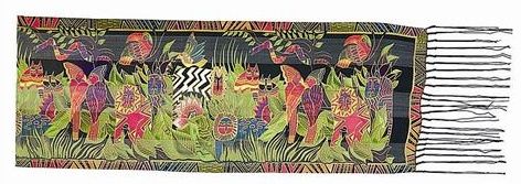 LAUREL BURCH Secret Jungle 100% Silk Scarf NWT  