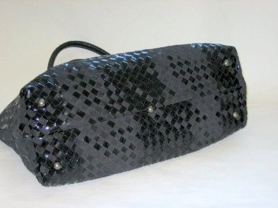 Bottega Veneta Black Weave Intrecciato Rugiada Large Tote Handbag 